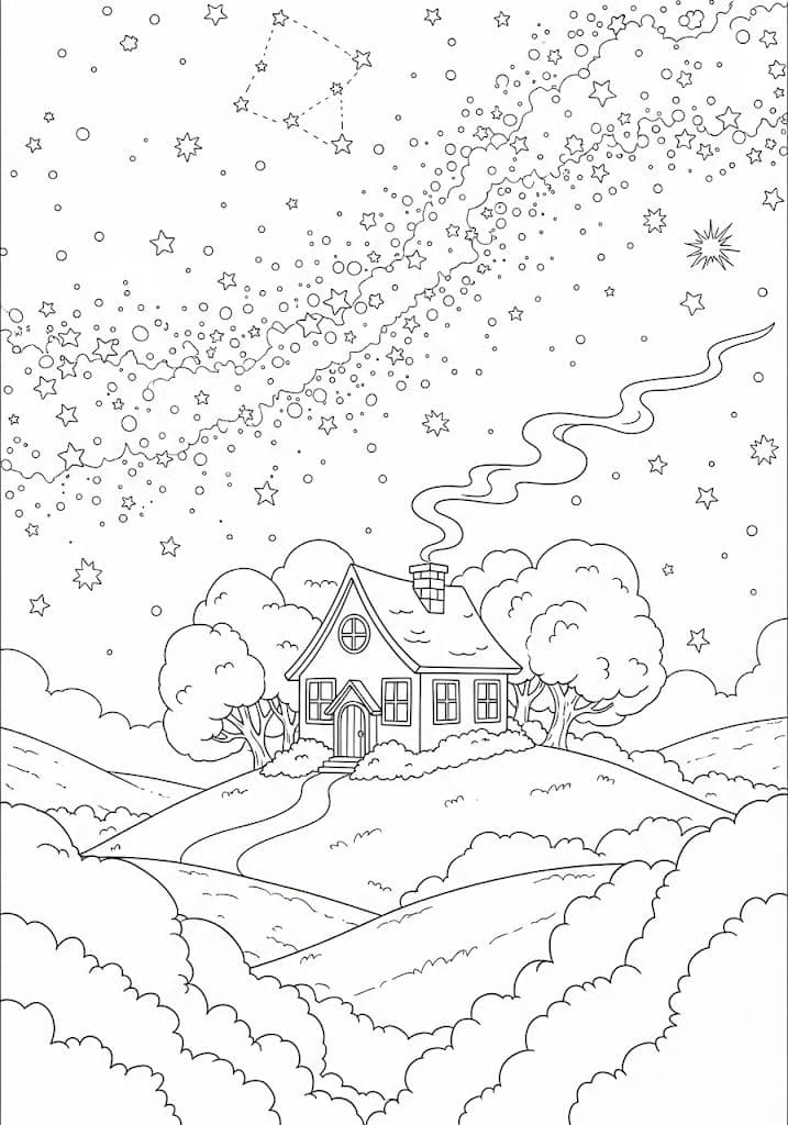 Fairy and Gnome Coloring Book for Adults: Enchanted Forest Scenes (Printable PDF) - Thumbnail 5