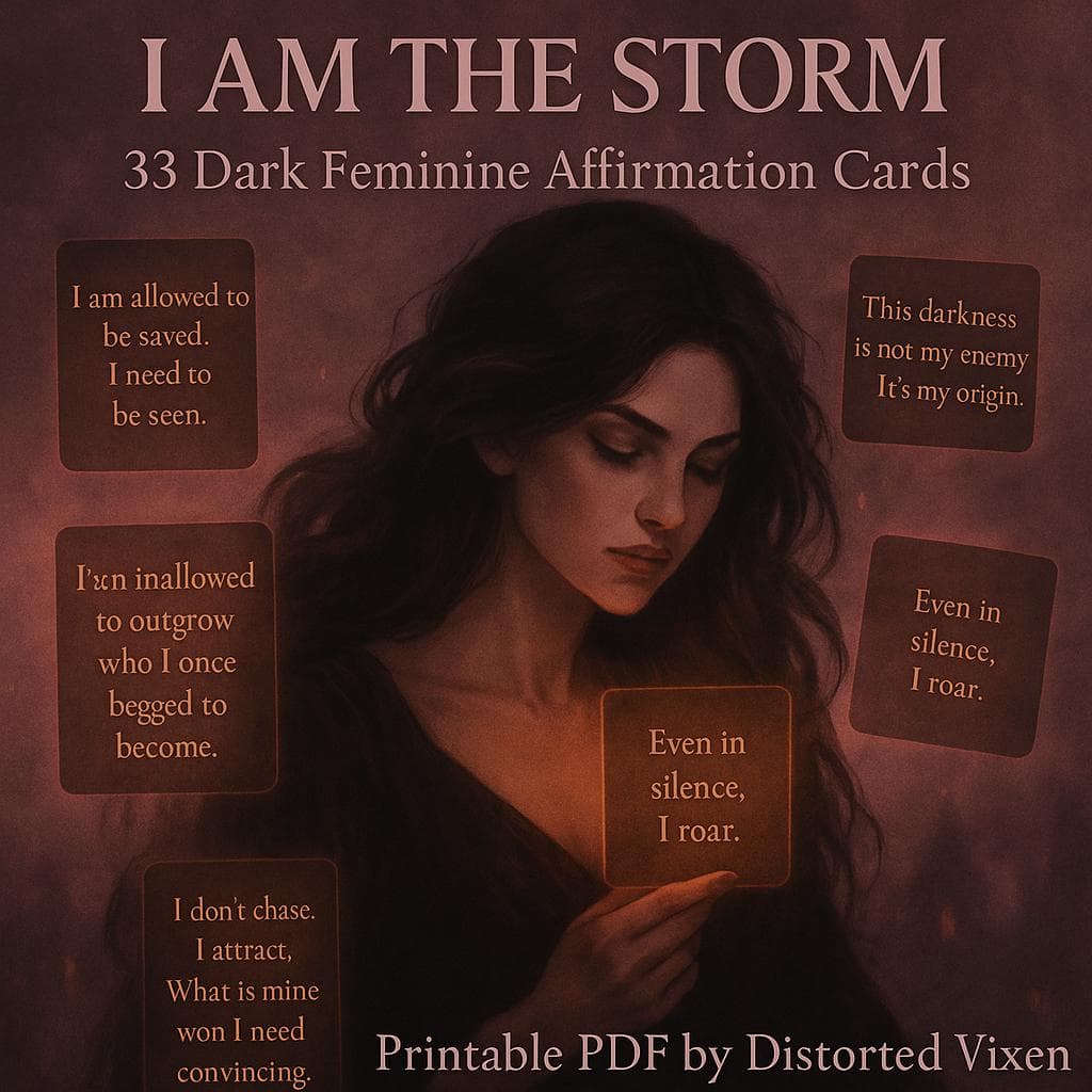 Dark Feminine Affirmation Cards: Shadow Work Deck (Printable PDF