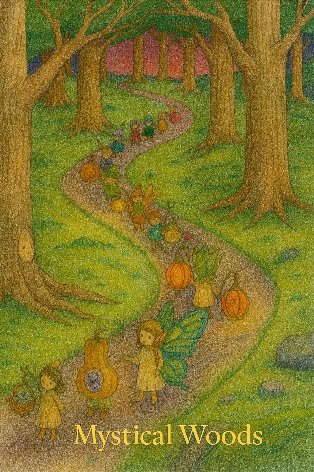 Mystical Woods – A Forest Magic Coloring Book for Adults | Printable Nature Spirits & Woodland Creatures (PDF) - Thumbnail 3