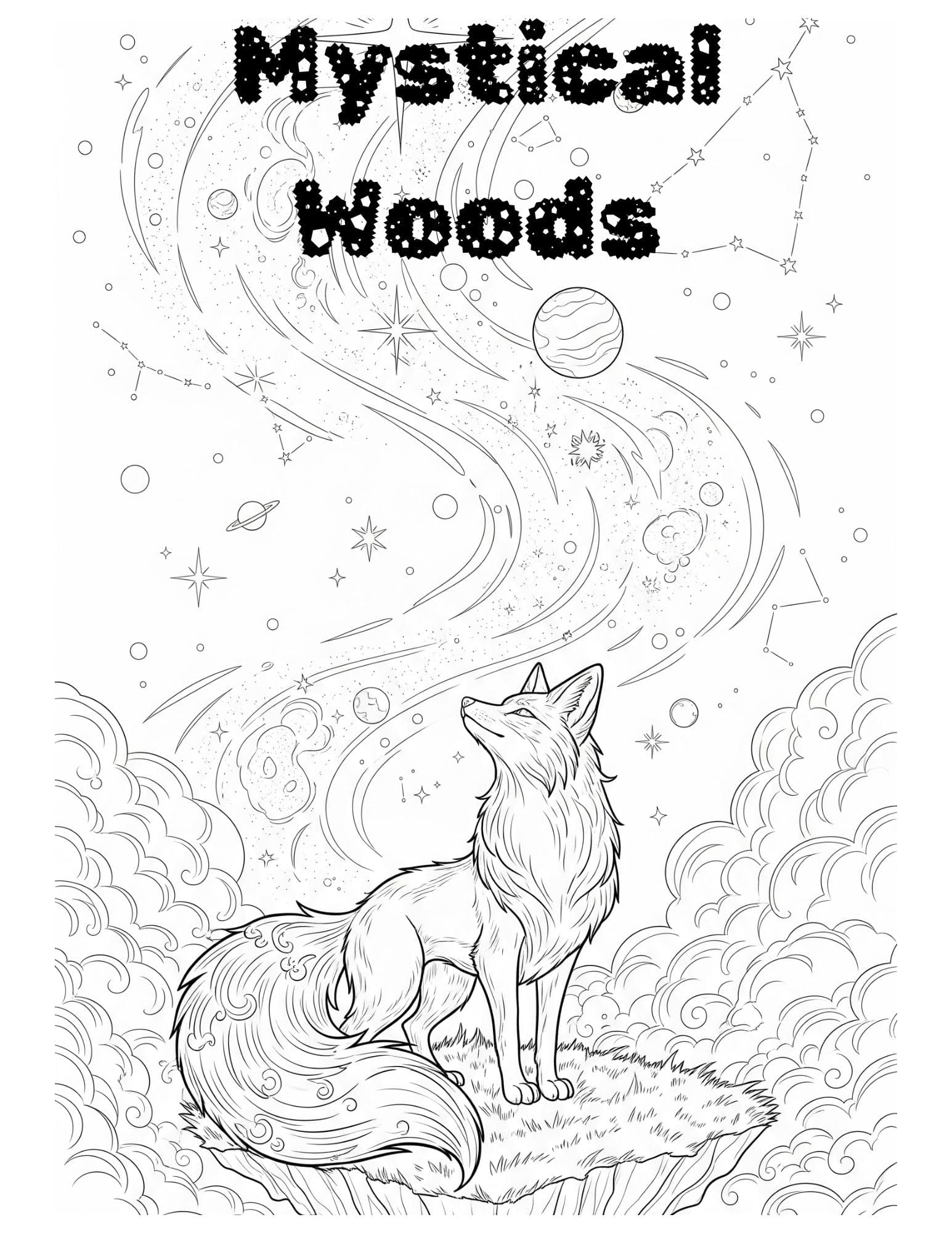 Mystical Woods – A Forest Magic Coloring Book for Adults | Printable Nature Spirits & Woodland Creatures (PDF) - Thumbnail 2