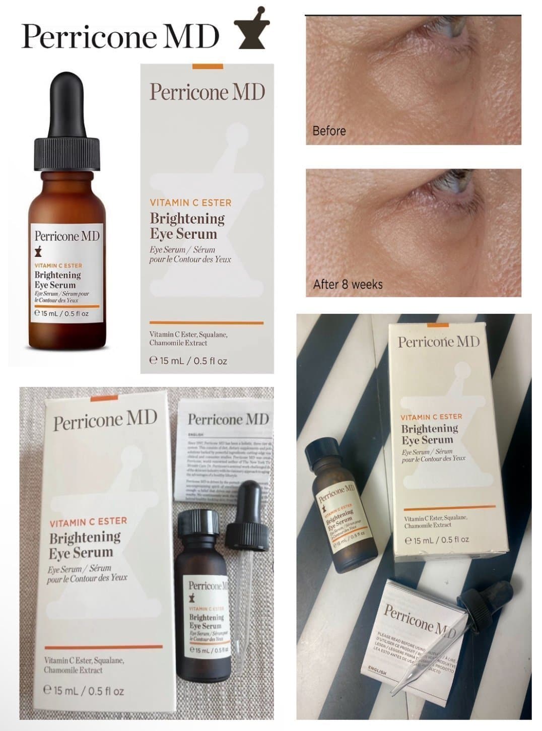 PERRICONE MD Vitamin C Ester Brightening Eye Serum (0.5 fl oz) BRAND NEW - Thumbnail 2