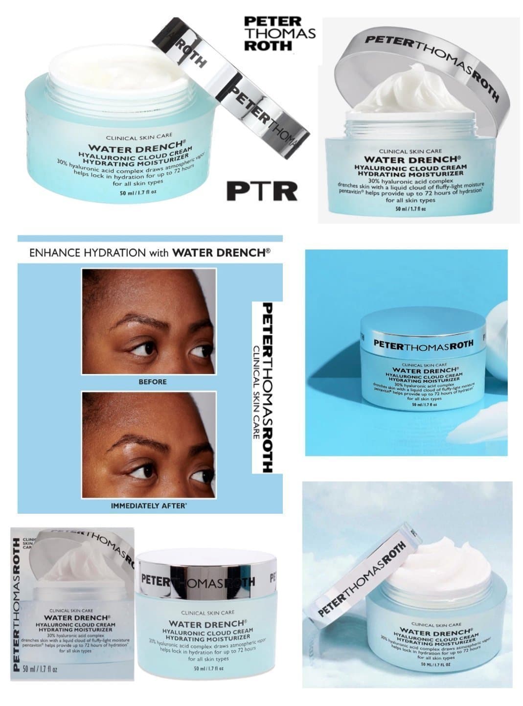 PETER THOMAS ROTH WATER DRENCH HYALURONIC CLOUD CREAM HYDRATING MOISTURIZER- NEW - Thumbnail 7
