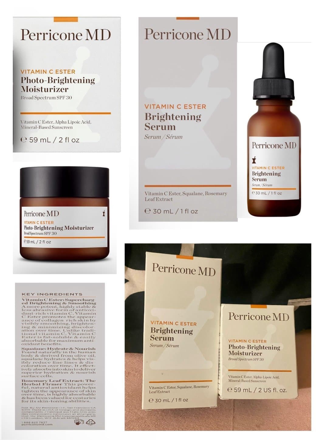 PERRICONE MD (2) PC SET- PHOTO BRIGHTENING MOISTURIZER & BRIGHTENING SERUM- NEW - Thumbnail 4