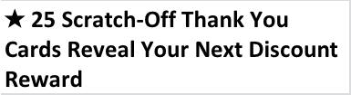 25 Scratch-Off Thank You Cards with Hidden Message - Thumbnail 4