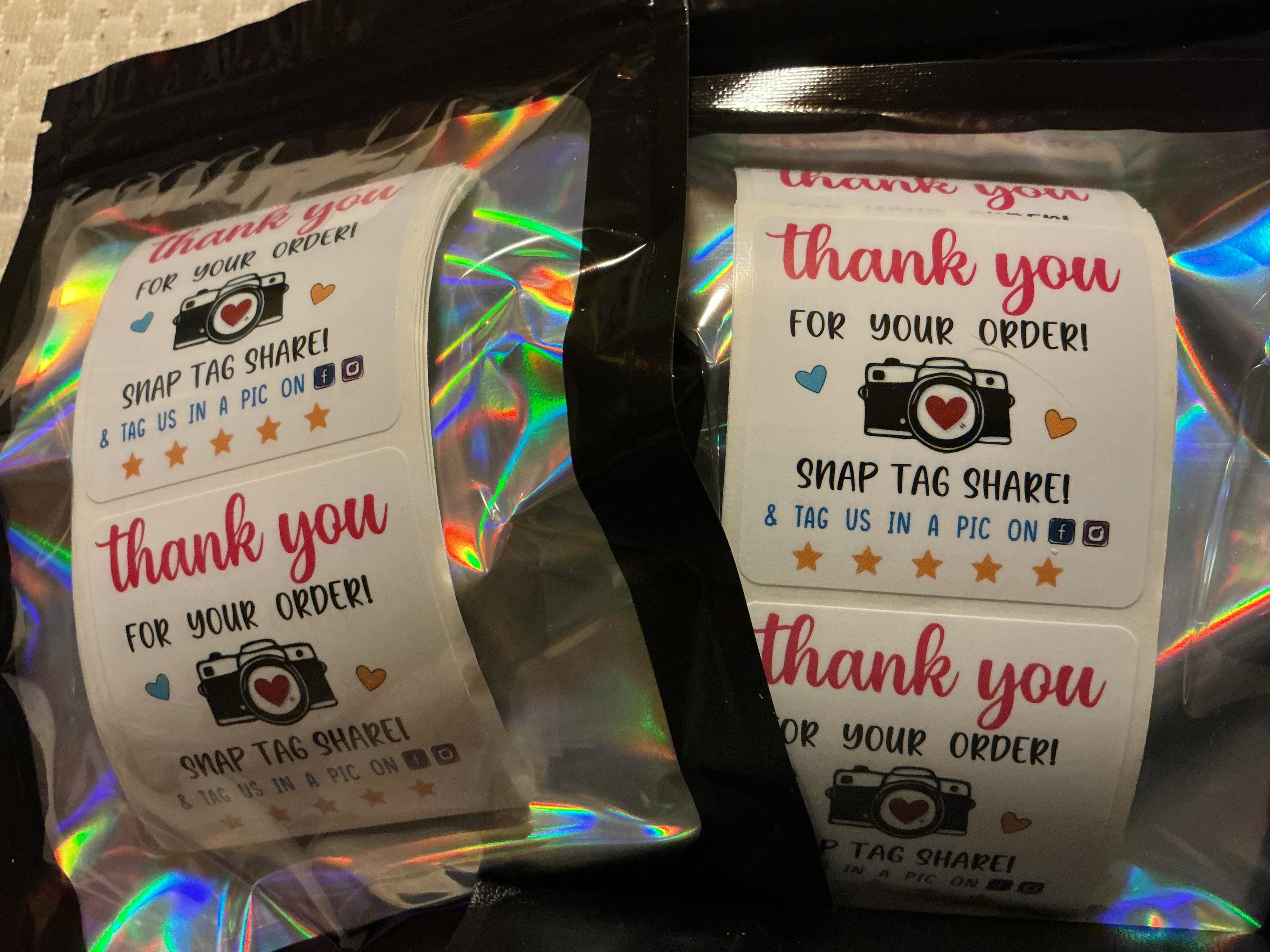 ★ Camera Thank You for Your Order Stickers | Snap Tag Share | 50 Stickers - Thumbnail 2