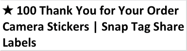 100 Thank You Camera Stickers with Social Media Icons - Thumbnail 3