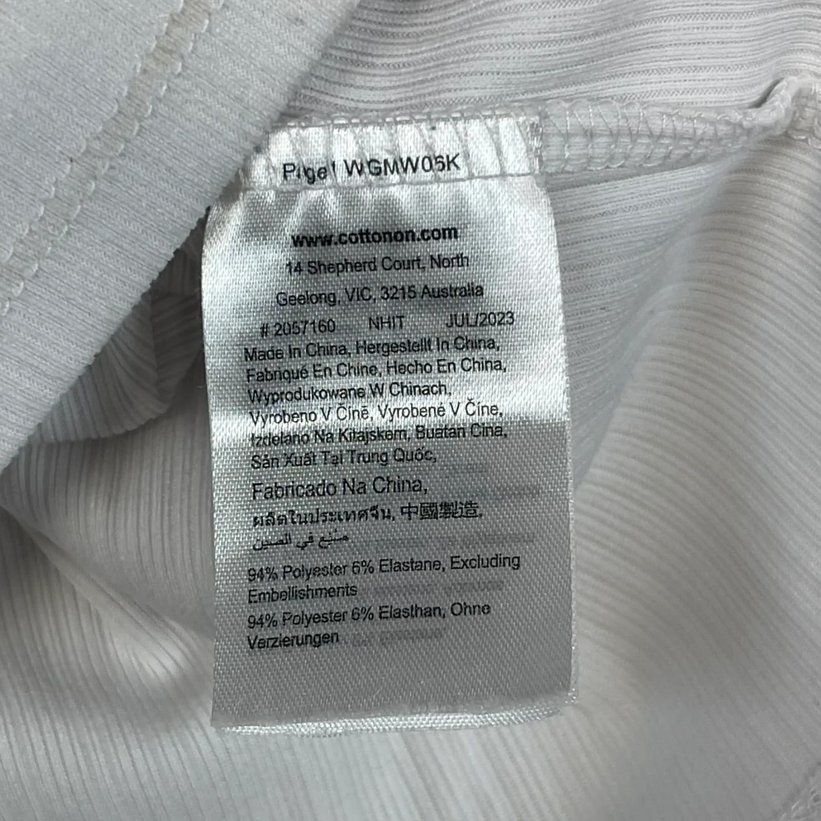 Cotton:On White Ribbed Scoop Neck Long Sleeve Top Large - Thumbnail 4