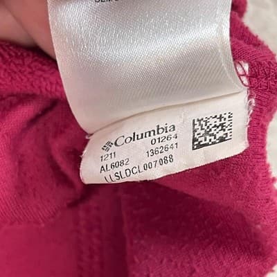 Columbia Pullover Womens Large Pink Fleece 1/4 Zip Mock Neck Hiking Layer - Thumbnail 7