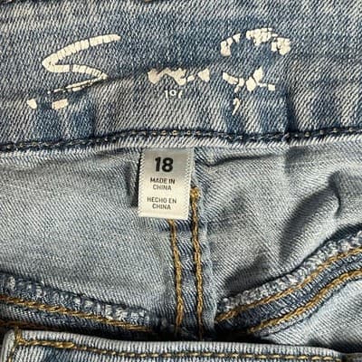 Seven7 Jeans Womens 18 Blue Light Wash Skinny Booty Shaper Stretch Denim Slim - Thumbnail 6