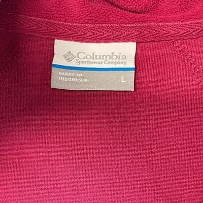 Columbia Pullover Womens Large Pink Fleece 1/4 Zip Mock Neck Hiking Layer - Thumbnail 5