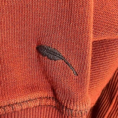 Bob Timberlake Sweatshirt Mens Large Orange Pullover 1/4 Zip Knit Mock Neck Logo - Thumbnail 6