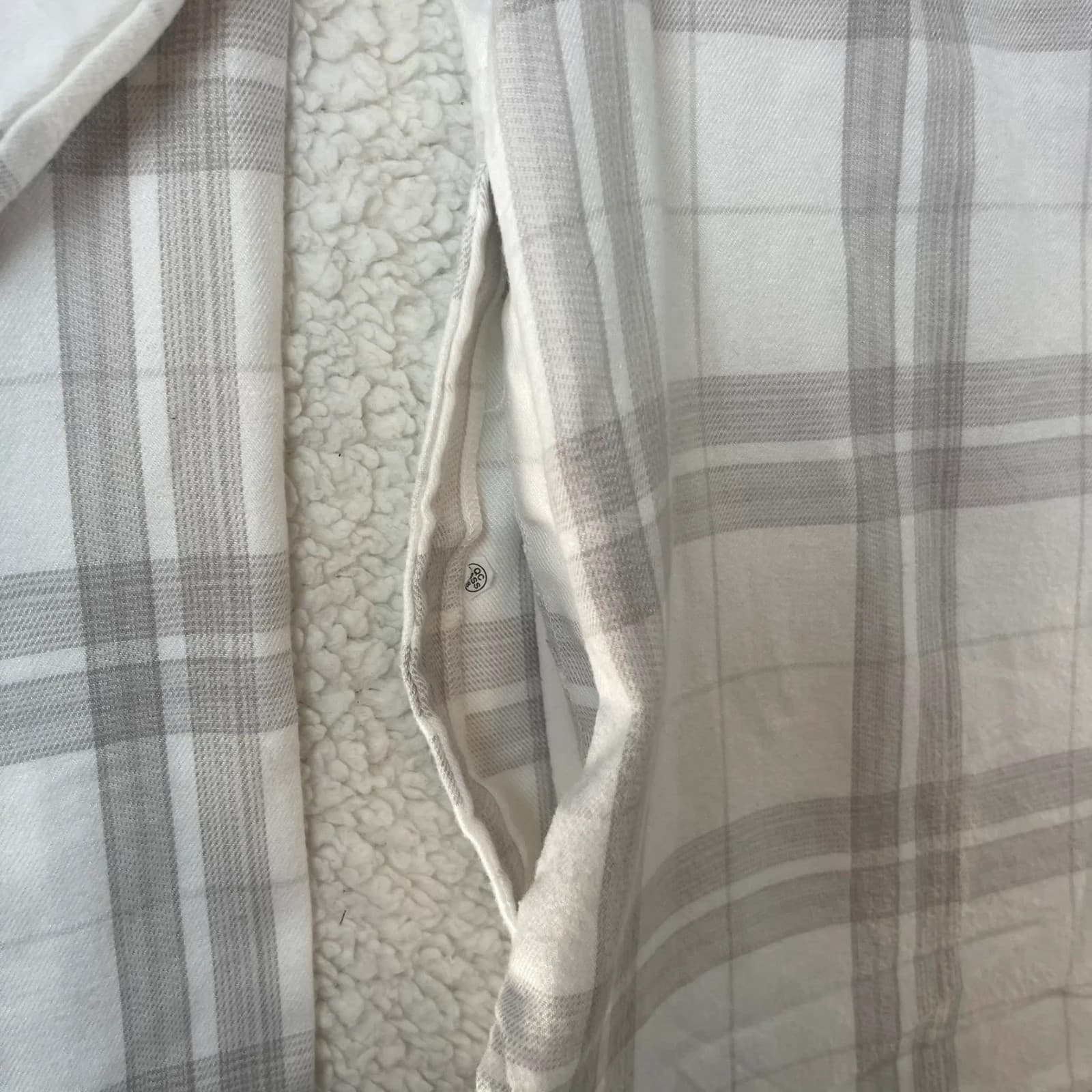 Jachs Girlfriend Plaid Button Front Shirt Women's Small Gray White - Thumbnail 4