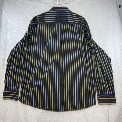 Indigo Palms Shirt Mens XL Blue Striped Button Up Cotton Long Sleeve Casual - Thumbnail 7