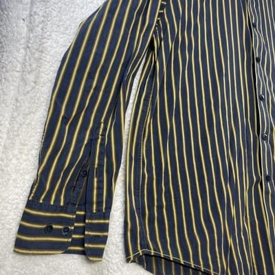 Indigo Palms Shirt Mens XL Blue Striped Button Up Cotton Long Sleeve Casual - Thumbnail 4
