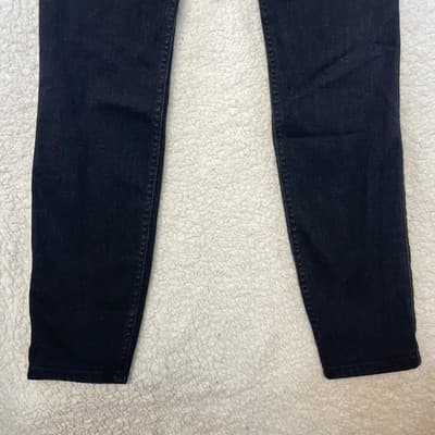 Hollister Curvy High Rise Super Skinny Jeans Womens 10L Black Dark Wash Stretch - Thumbnail 4