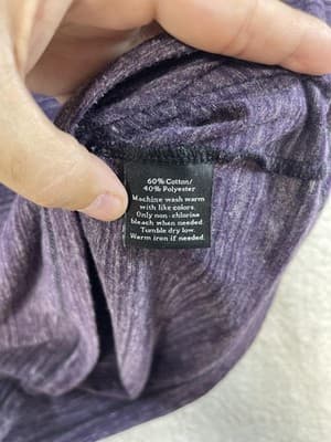 Rock & Republic Shirt Mens L Purple V-Neck Short Sleeve Lightweight Jersey - Thumbnail 3