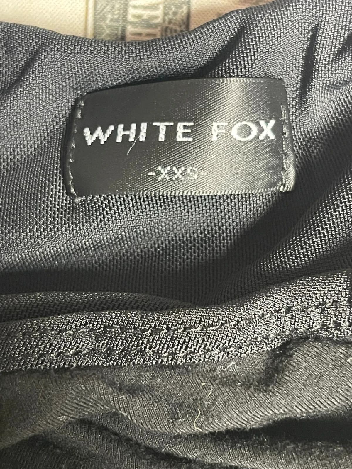 White Fox Effortless Black Ruched Drawstring Mini Skirt XXS - Thumbnail 3