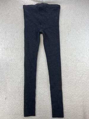Tory Burch Leggings Womens M Gray High Rise Wool Knit Ankle Stretch Winter - Thumbnail 4