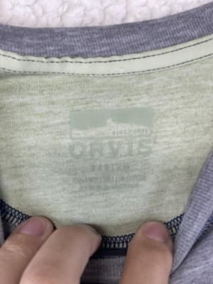 Orvis Shirt Mens M Gray Raglan Short Sleeve Lightweight Performance Activewear - Thumbnail 3