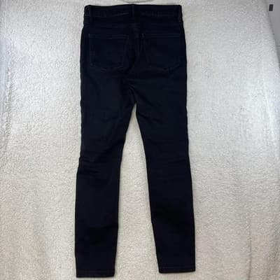 LC Lauren Conrad High Rise Skinny Jeans Womens 6 Black Dark Wash Stretch Denim - Thumbnail 5