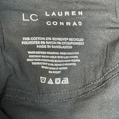 LC Lauren Conrad High Rise Skinny Jeans Womens 6 Black Dark Wash Stretch Denim - Thumbnail 9