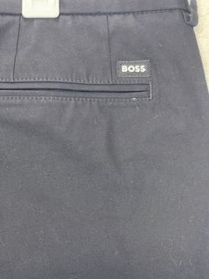 BOSS By Hugo Boss Kaito Slim Fit Navy Stretch Chino Pants Men's US 34R EU 50 - Thumbnail 6