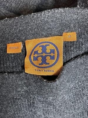 Tory Burch Leggings Womens M Gray High Rise Wool Knit Ankle Stretch Winter - Thumbnail 5