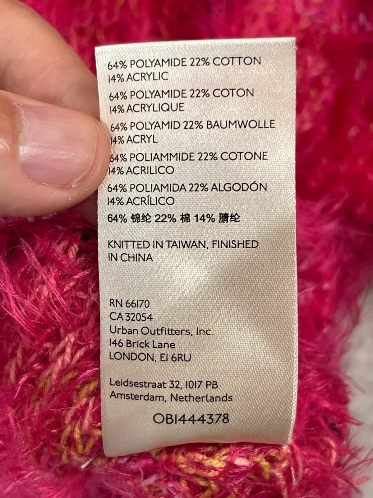 Women's Free People Fuzzy Open Knit Sweater Pink Size S - Thumbnail 4