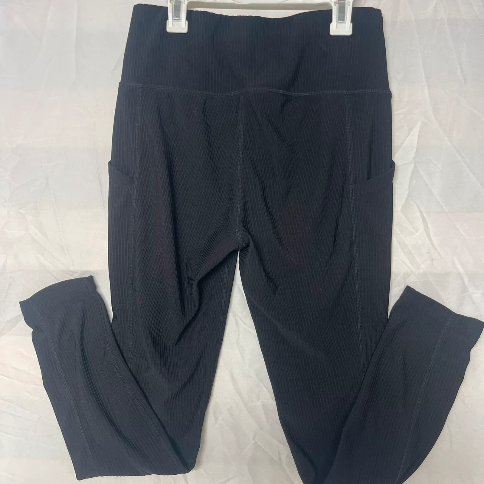 32 Degrees Cool Women's Ribbed Pocket Leggings Black Size M - Thumbnail 4