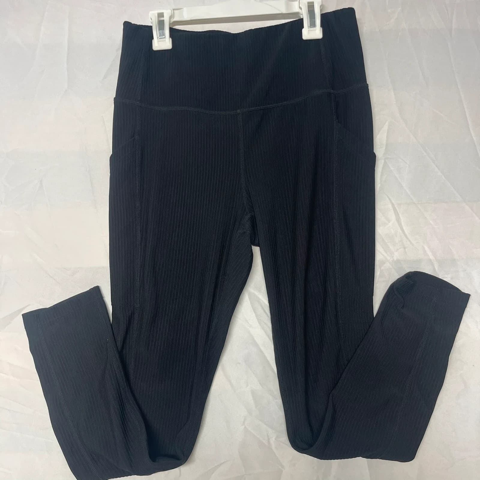 32 Degrees Cool Women's Ribbed Pocket Leggings Black Size M - Thumbnail 3