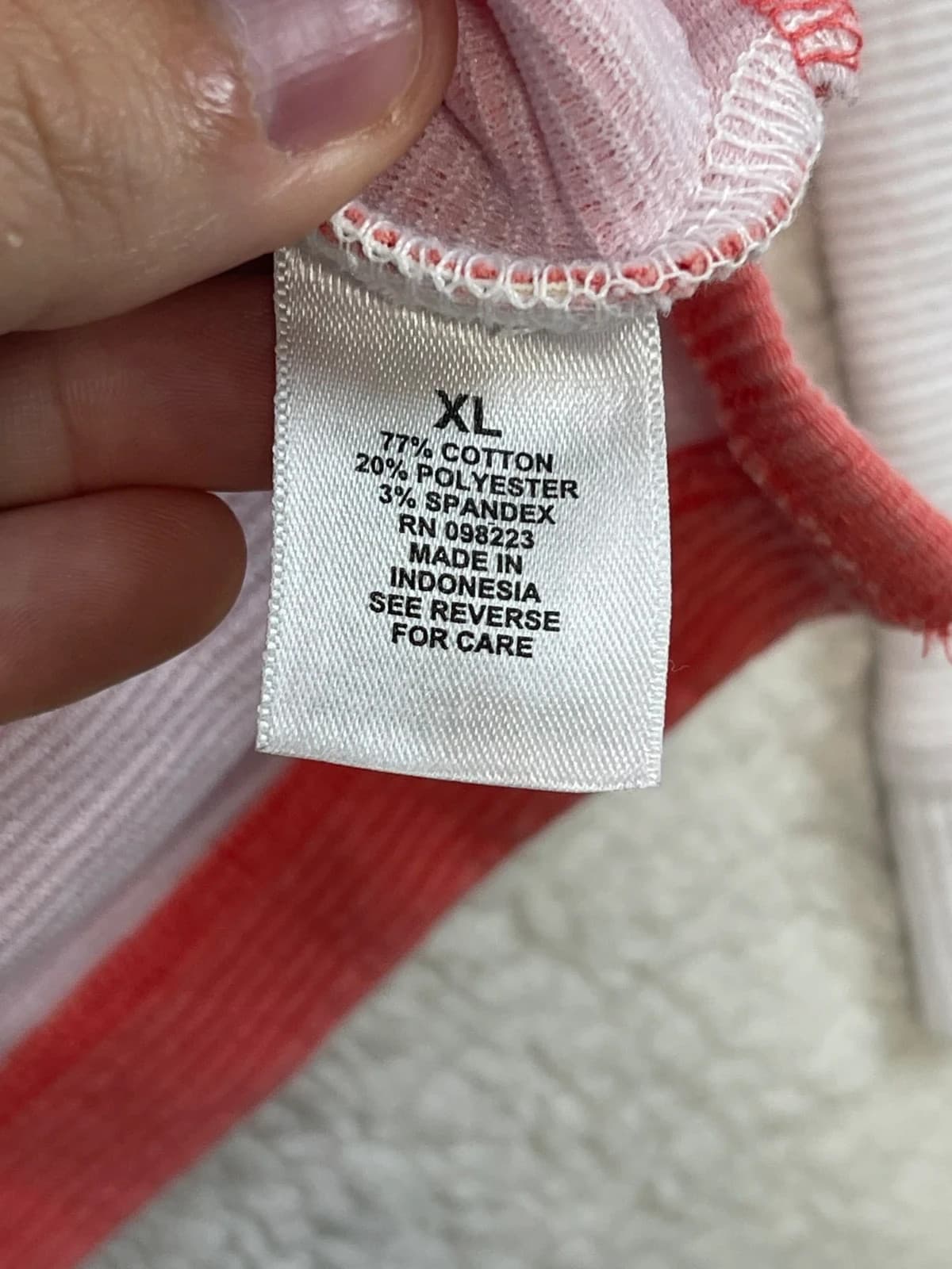 Women's Magellan Outdoors White Striped Graphic Long Sleeve Shirt XL - Thumbnail 5