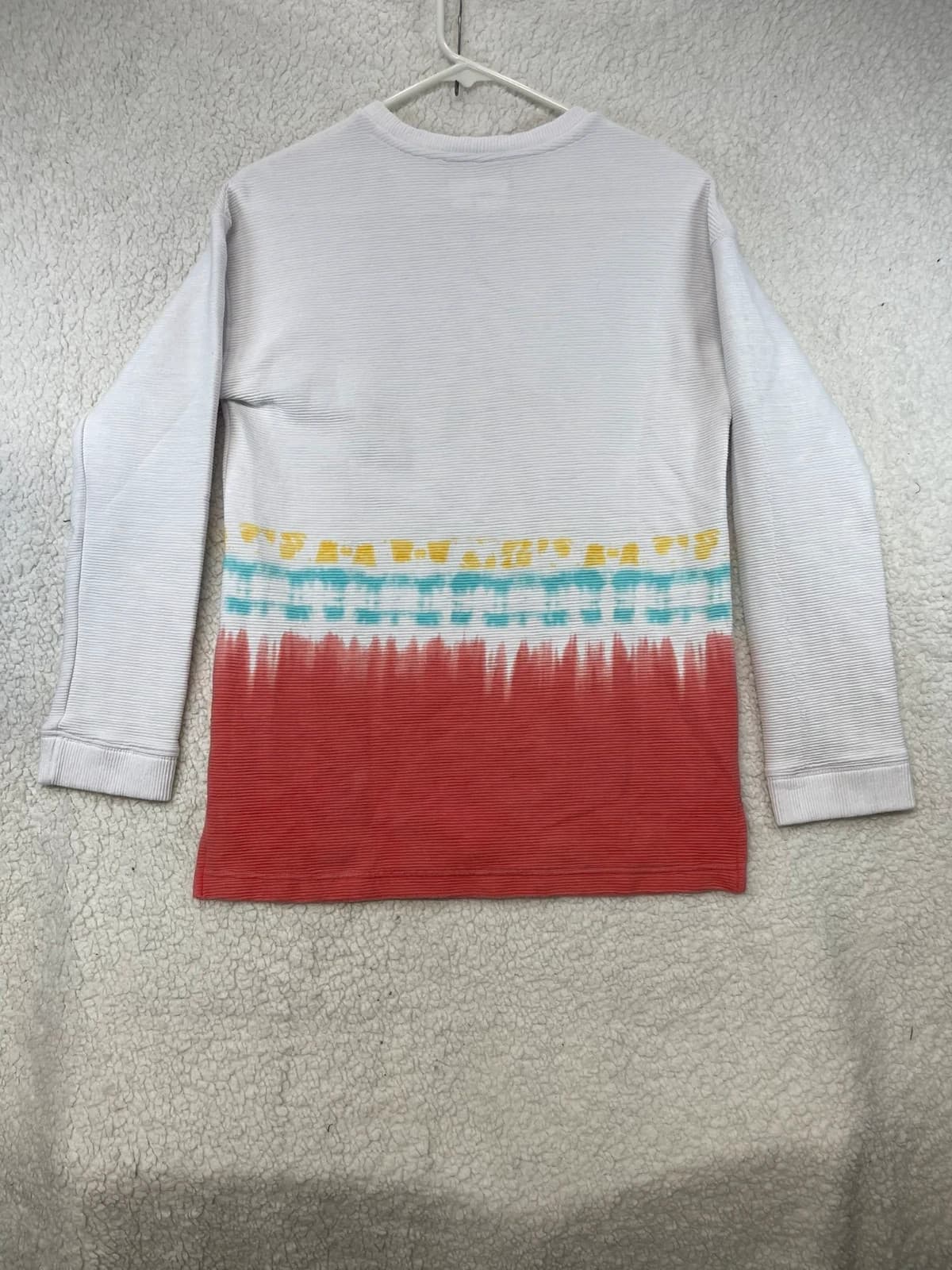 Women's Magellan Outdoors White Striped Graphic Long Sleeve Shirt XL - Thumbnail 2