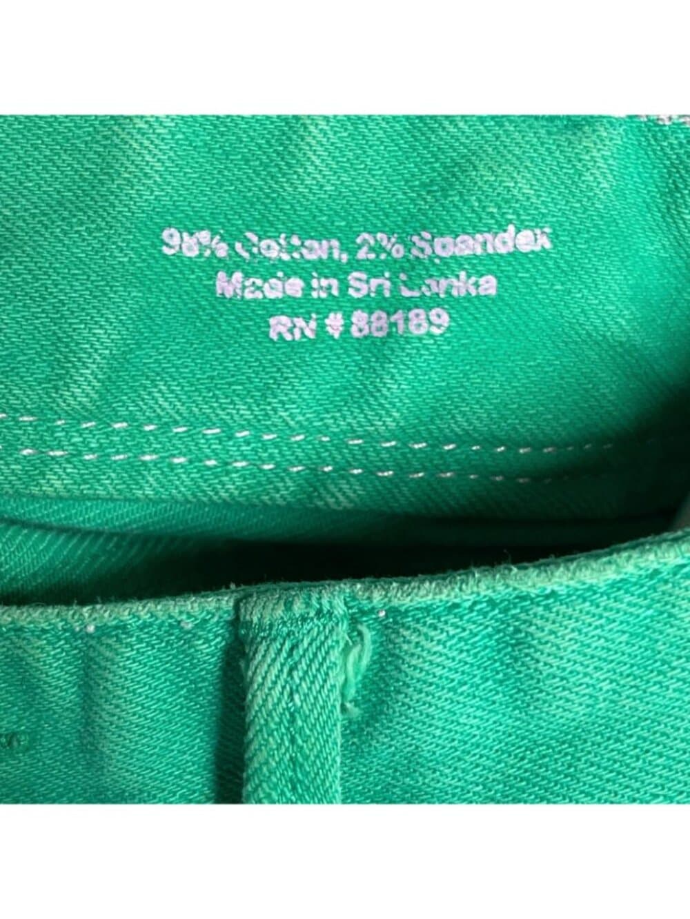 Lilly Pulitzer Worth Straight Green Stretch Jeans Women's Size 0 - Thumbnail 11