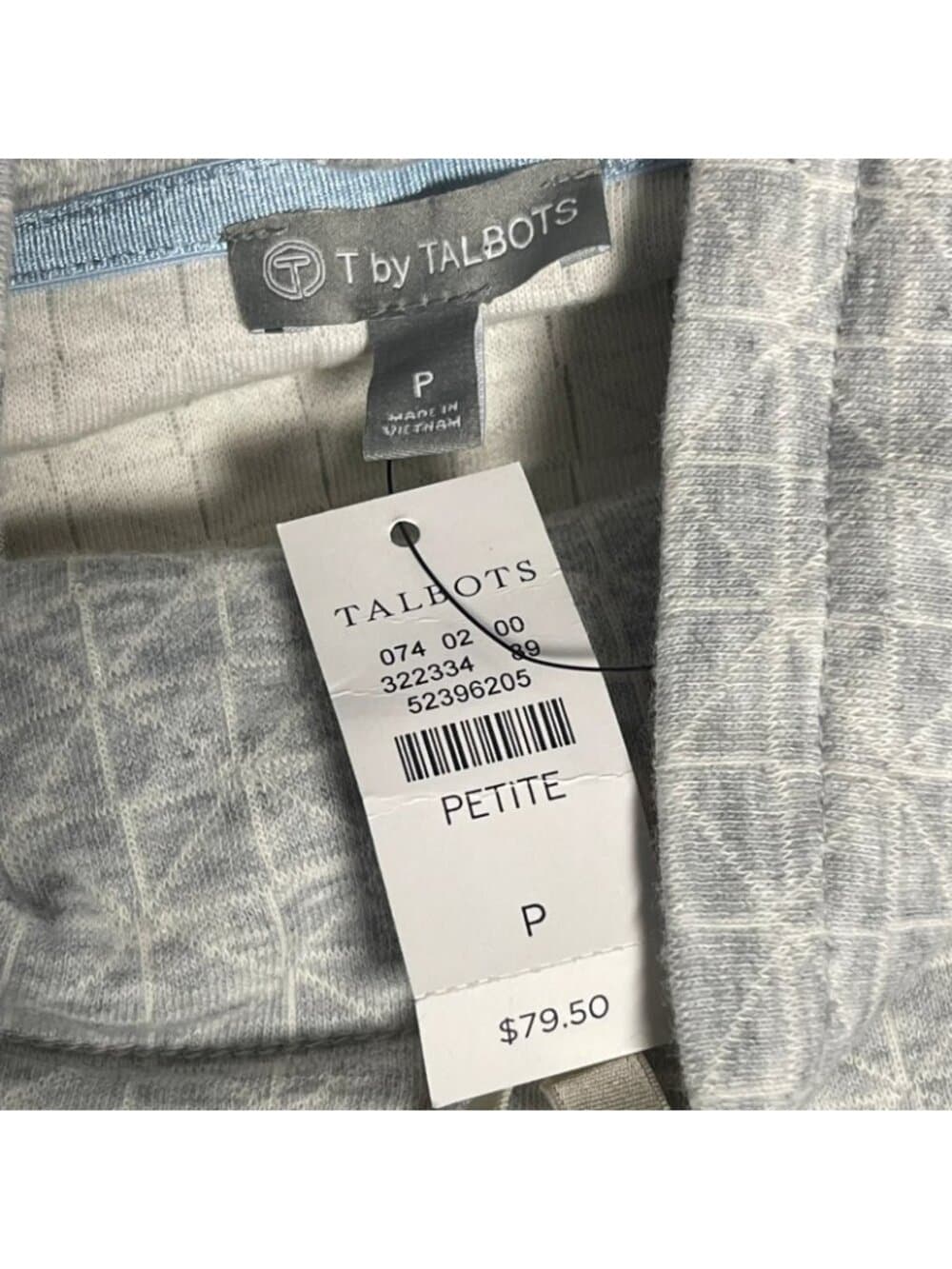 T by Talbots Quilted Cowl Neck Pullover Sweater Women’s Petite - Thumbnail 4