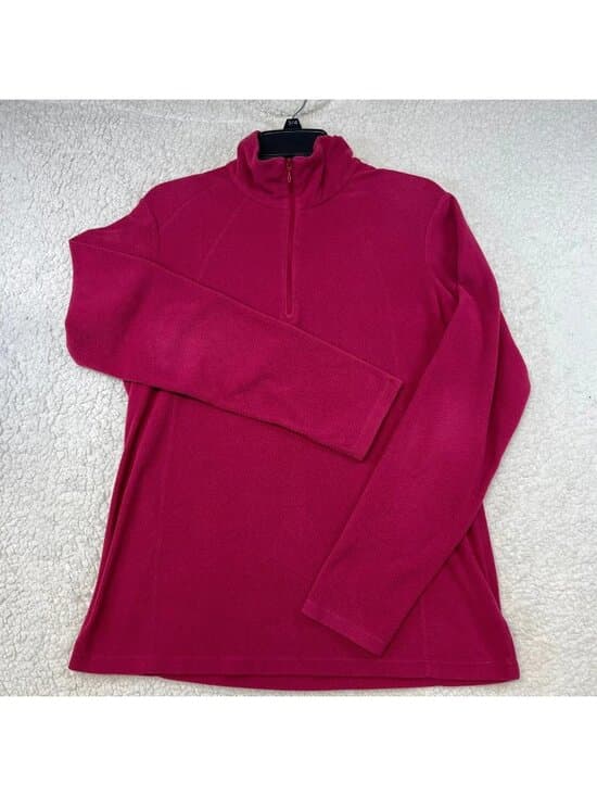 Columbia Women's Fleece Quarter Zip Pullover Pink Large - Thumbnail 8