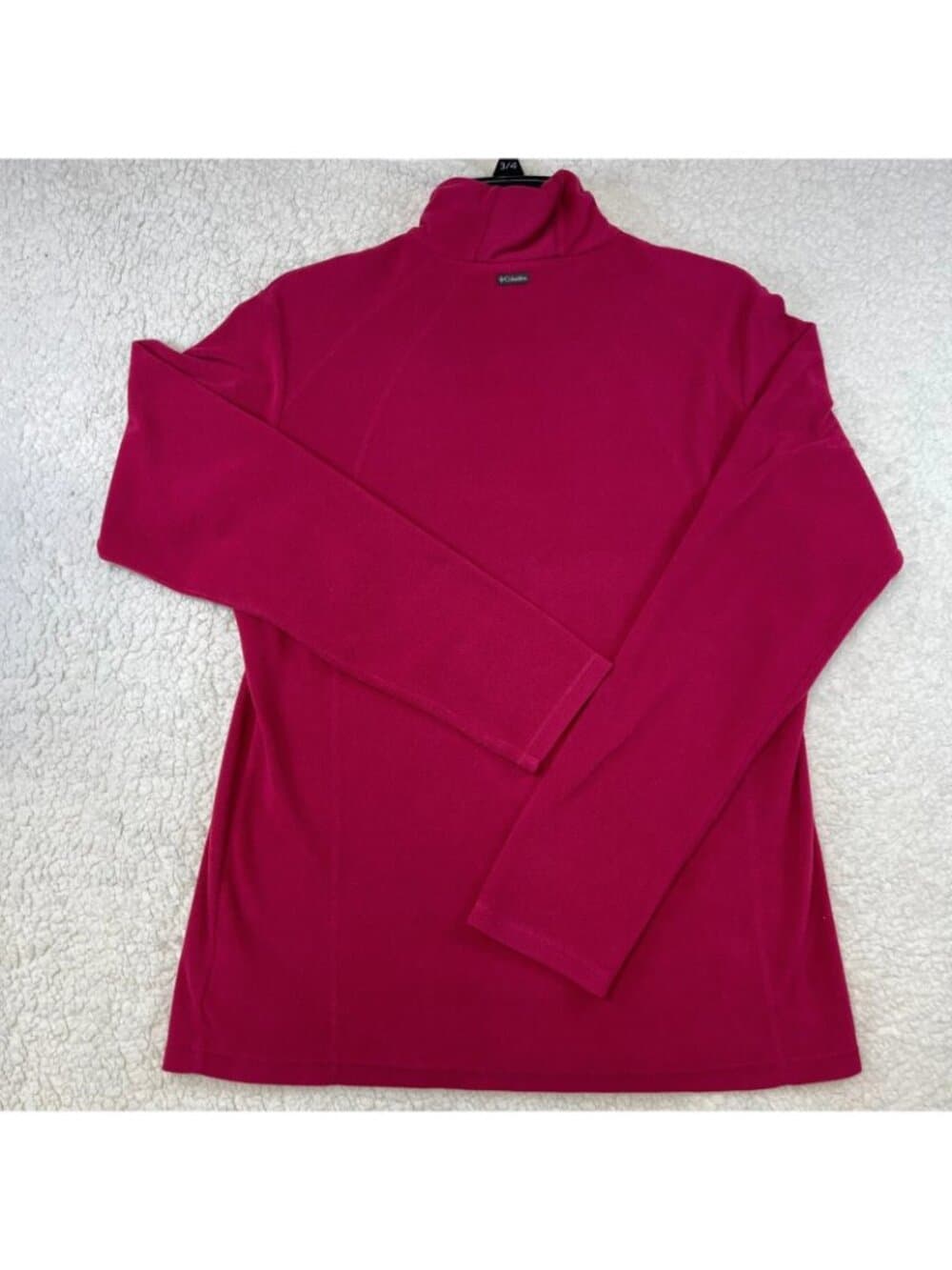 Columbia Women's Fleece Quarter Zip Pullover Pink Large - Thumbnail 2