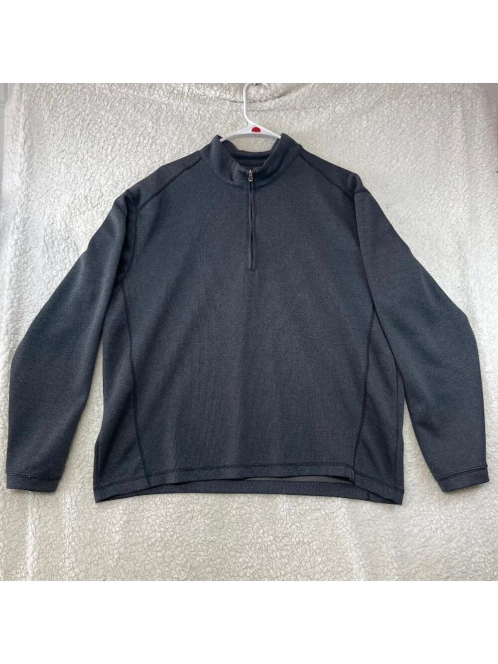 Pebble Beach Performance Men's Quarter Zip Pullover Gray Large - Thumbnail 4