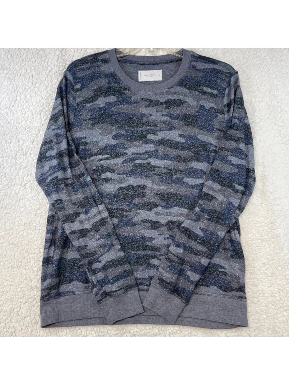 Lucky Brand Camo Sweater Women's M – Gray Blue Camouflage Knit Pullover - Thumbnail 5