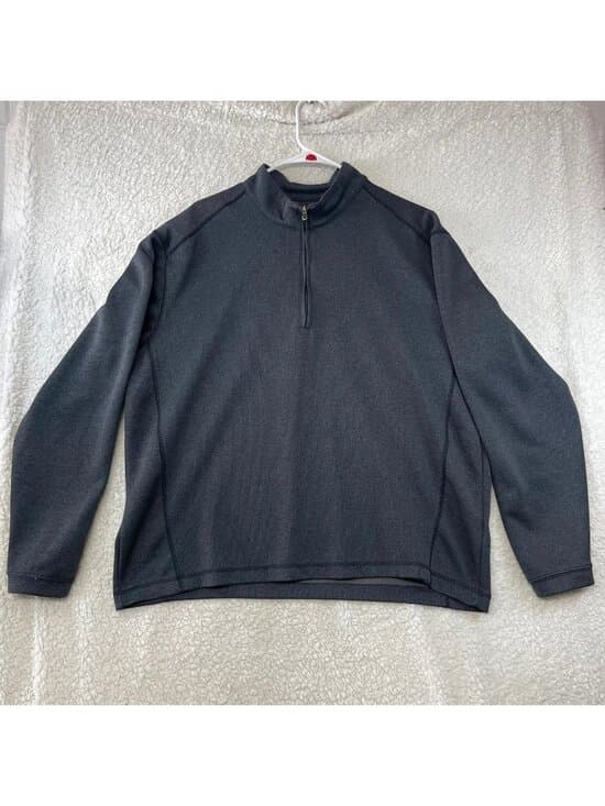Pebble Beach Performance Men's Quarter Zip Pullover Gray Large - Thumbnail 5