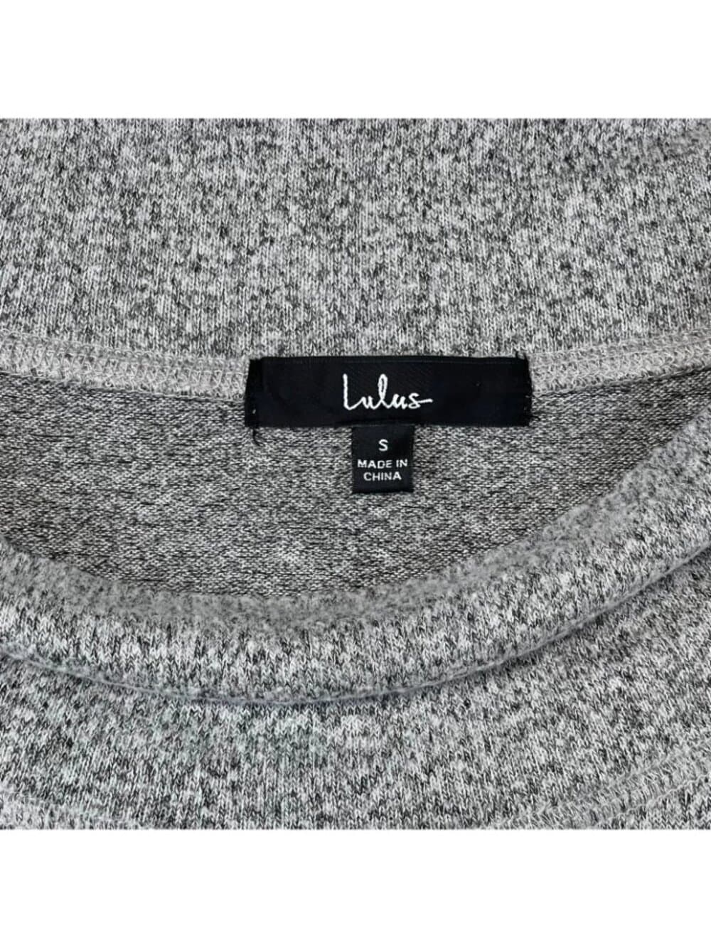 Lulus Gray Knit Sweater Size S – Soft Heathered Long Sleeve Pullover - Thumbnail 2