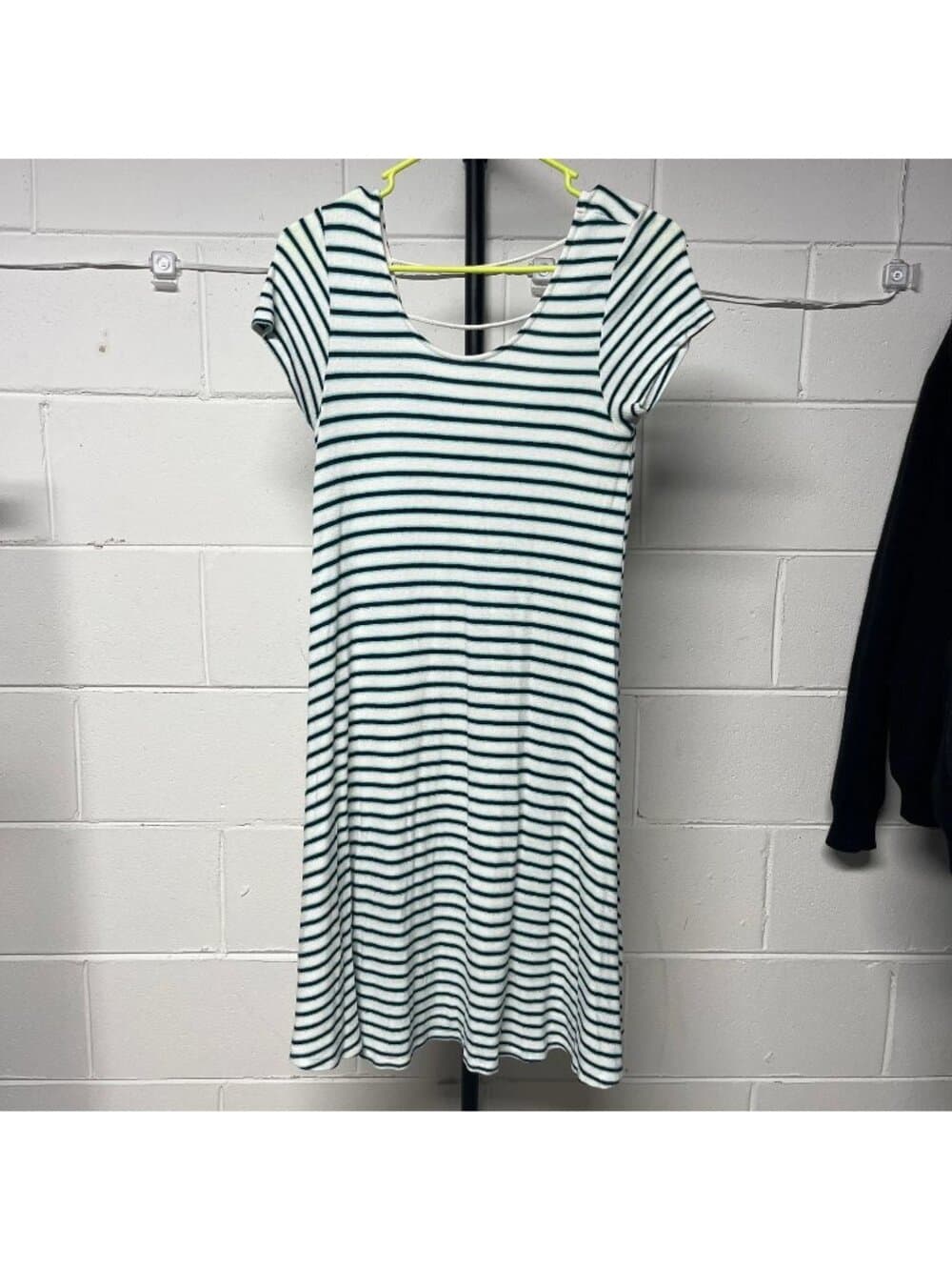 Pink Republic Striped Skater Dress White Navy Mint Size Small - Thumbnail 7