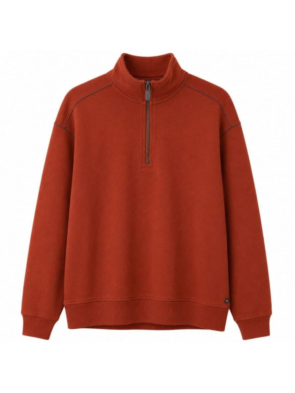 Men’s Bob Timberlake Rust Orange Quarter Zip Sweatshirt Large - Thumbnail 8