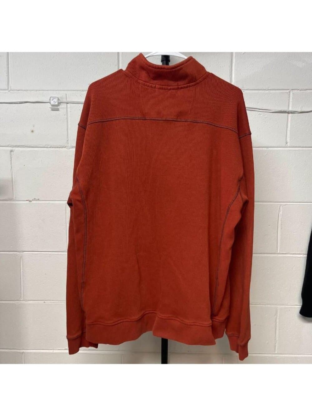 Men’s Bob Timberlake Rust Orange Quarter Zip Sweatshirt Large - Thumbnail 4