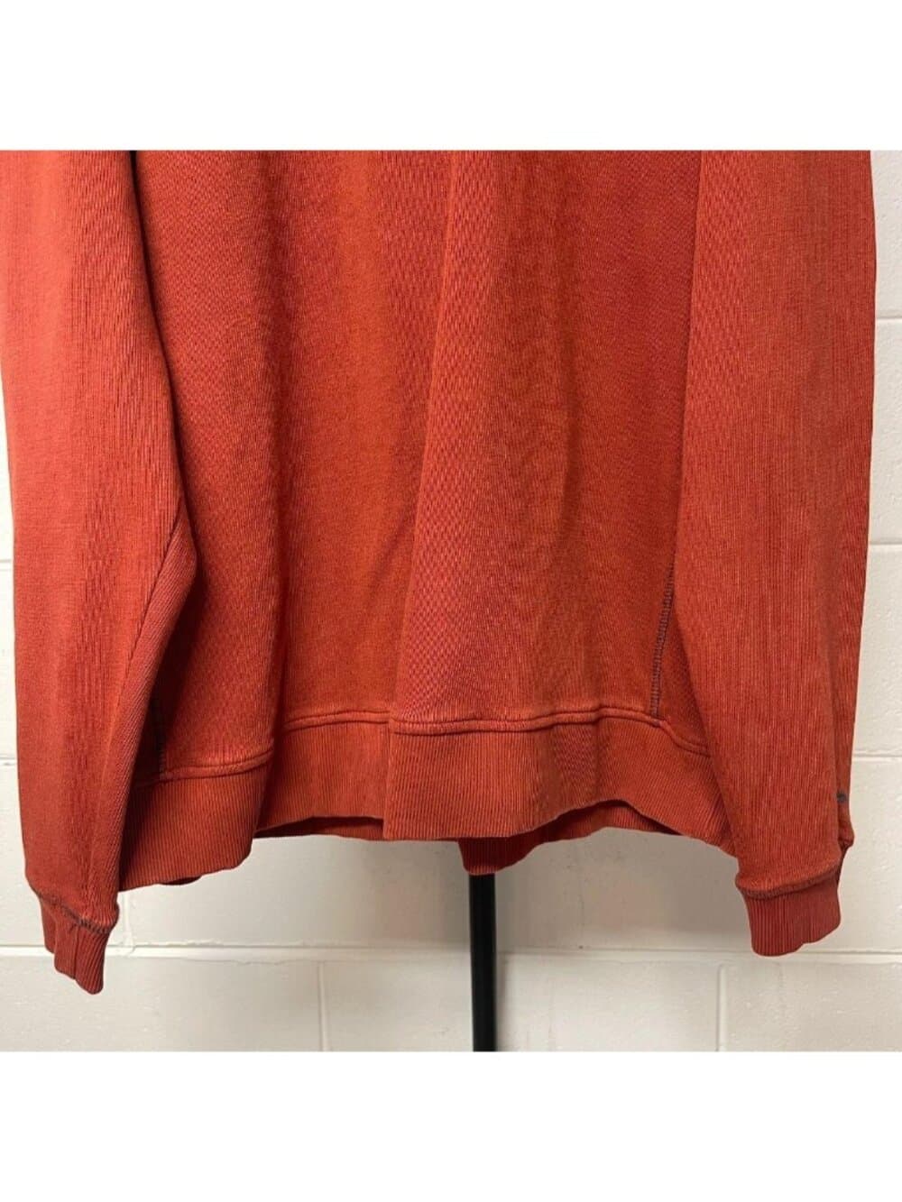 Men’s Bob Timberlake Rust Orange Quarter Zip Sweatshirt Large - Thumbnail 3
