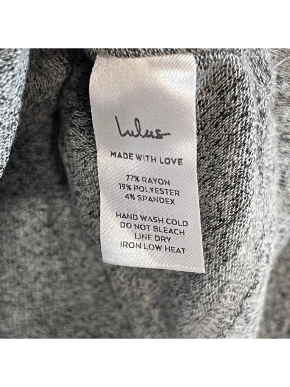 Lulus Gray Knit Sweater Size S – Soft Heathered Long Sleeve Pullover - Thumbnail 3