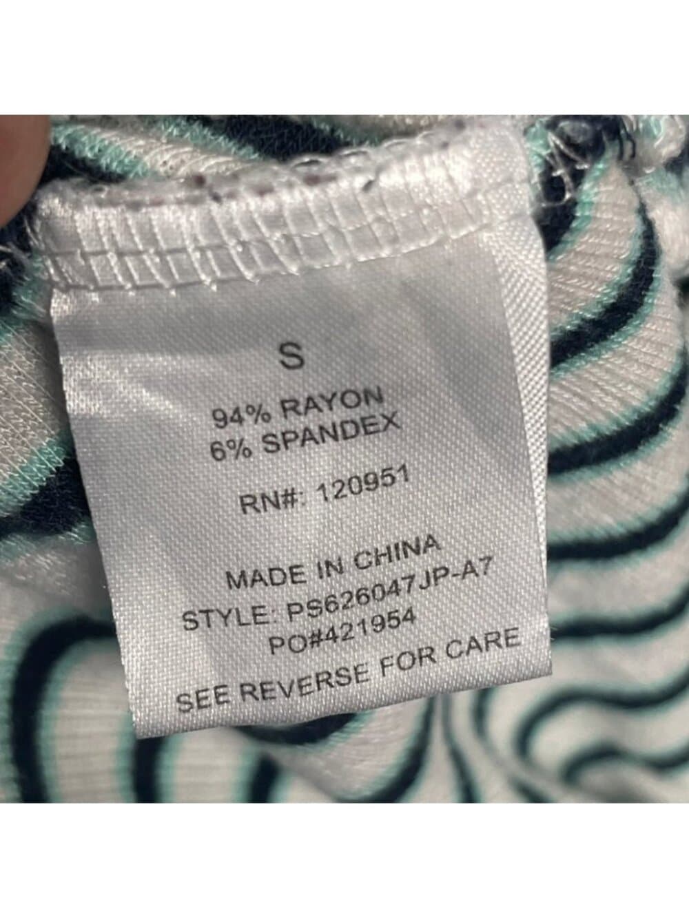 Pink Republic Striped Skater Dress White Navy Mint Size Small - Thumbnail 6