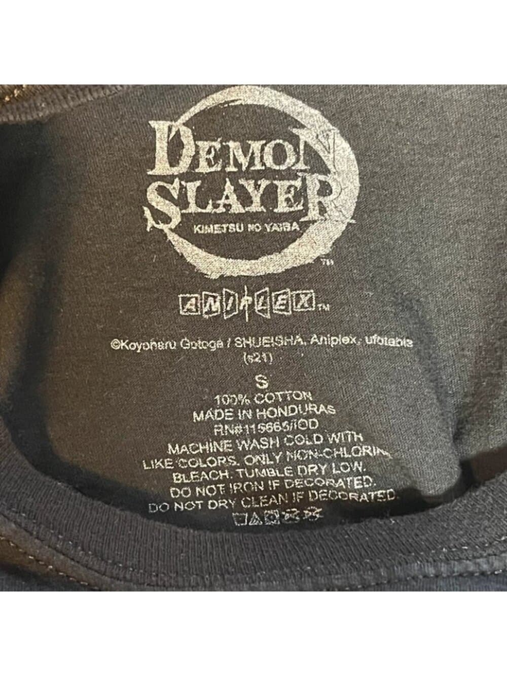 Demon Slayer Tanjiro Nezuko Graphic Anime T Shirt Black Size Small - Thumbnail 2