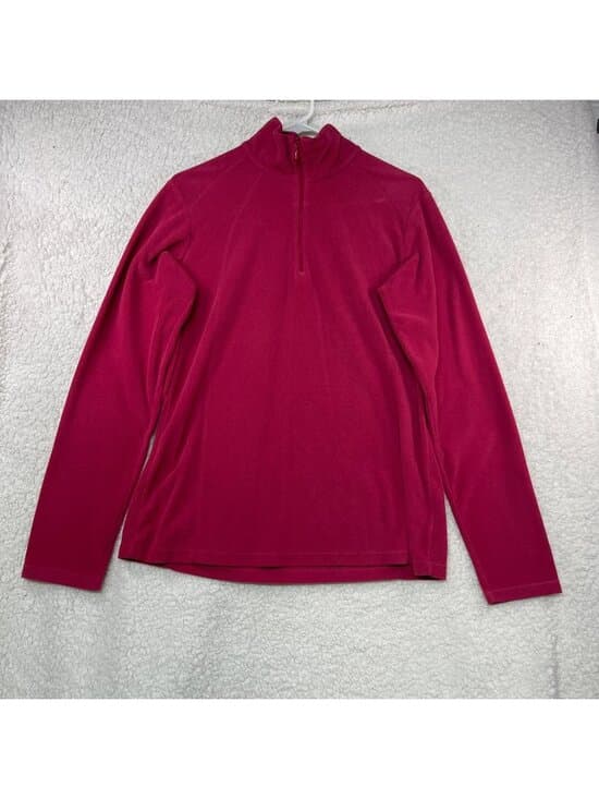 Women's Columbia Fleece Quarter Zip Pullover Pink Size Large - Thumbnail 8