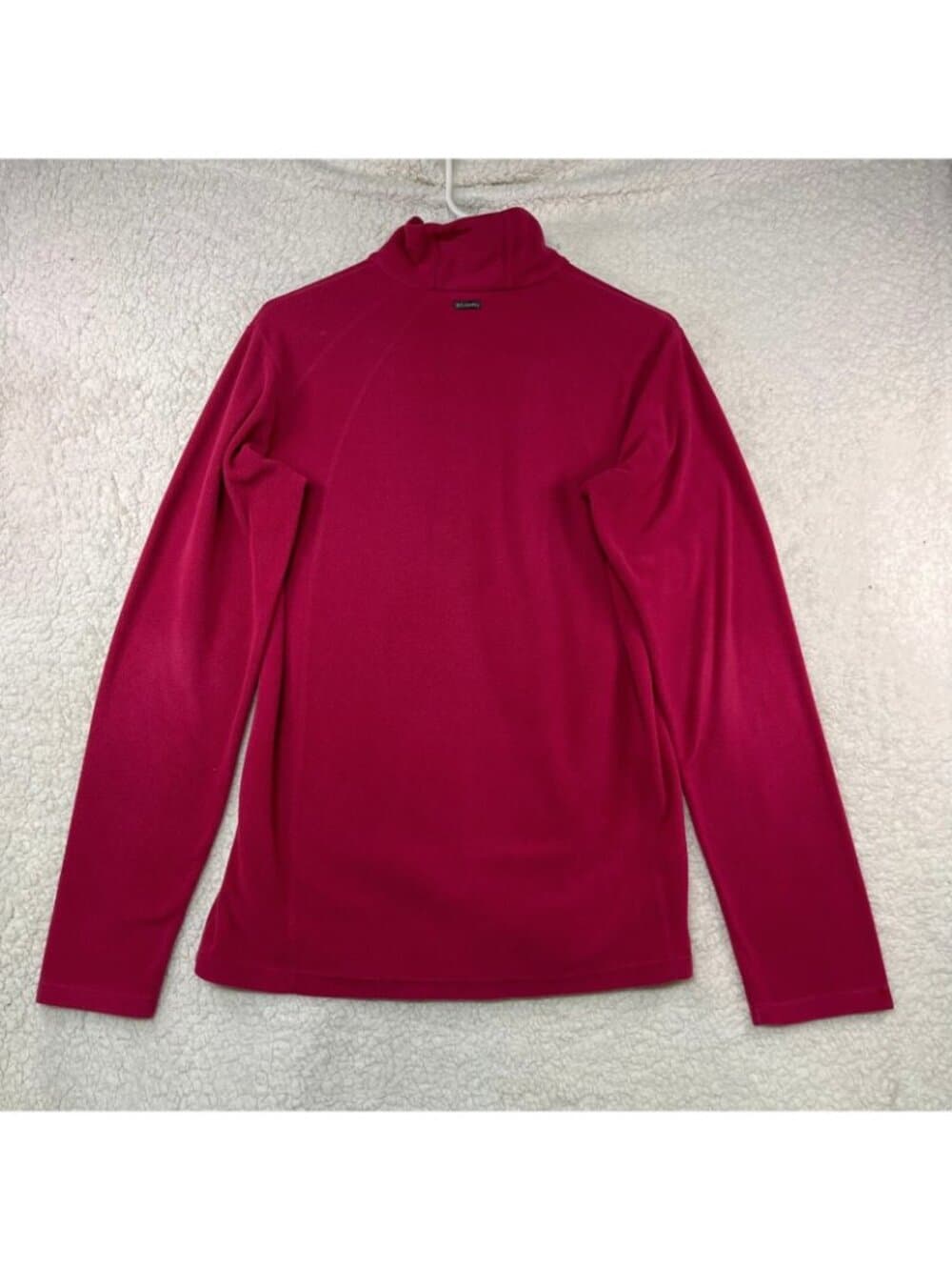 Women's Columbia Fleece Quarter Zip Pullover Pink Size Large - Thumbnail 2