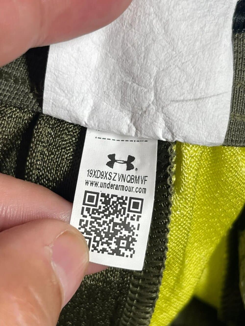 Under Armour Men's Mesh Athletic Basketball Shorts Olive Green Neon Yellow M - Thumbnail 5